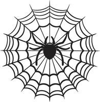 web guerrero insignias dinámica araña y web logo para poderoso marca pegajoso situación cresta enredado araña web vector para intrigante diseño