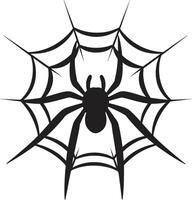 palmeado elegancia cresta elegante araña logo con intrincado web ocho patas majestad Insignia elegante araña y web vector para agraciado diseño