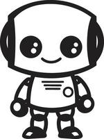 mini mech maravilla Insignia adorable robot vector icono para conversacional encanto zumbido widget insignias pequeño robot chatbot icono para tecnología conversaciones