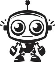 Talkbox Totem Badge Miniature Robot Vector Icon for Chat Delight Nano Nudge Insignia Cute Robot Chatbot Icon for Digital Assistance