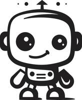 Talkbox Totem Crest Tiny Robot Chatbot Design for Chat Delight Pocket Pal Badge Miniature Robot Icon for Compact Connections vector