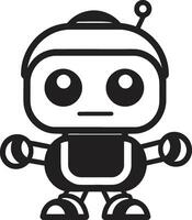 Chat Companion Crest Cute Robot Chatbot Design for Friendly Conversations Digi Buddy Badge Tiny Robot Vector Icon for Digital Connections