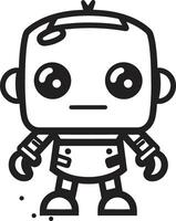 Talkbox Totem Badge Vector Icon of a Tiny and Cute Robot for Chat Delight Chat Companion Insignia Adorable Robot Logo for Friendly Conversations