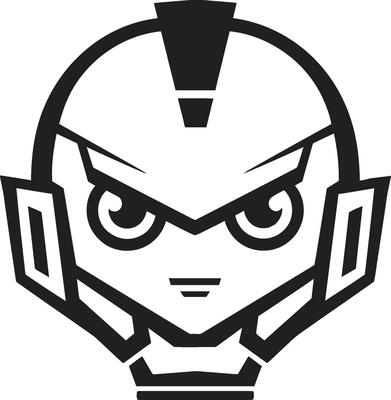 Talkbox Totem Badge Vector Icon of a Miniature Robot for Chat Delight Pint sized Pal Insignia Cute Robot Chatbot Design for Compact Connections