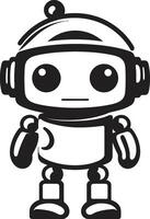 Digi Buddy Crest Adorable Robot Logo for Digital Connections Chat Companion Badge Small and Cute Robot Vector Icon for Friendly Conversations