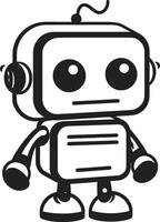 zumbido widget Insignia compacto robot vector icono para tecnología conversaciones mini mech maravilla insignias pequeño robot chatbot icono para conversacional encanto