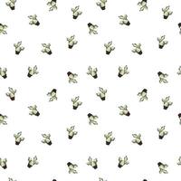 Seamless cactus pattern. Repetitive hand draw objects of green, rose, yellowish and black colors. vector