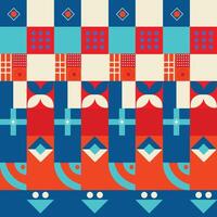 Dynamic Blue and Red Colorful Pattern Composition vector