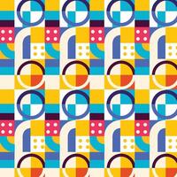 Vibrant Geometric Patterned Tile Backdrop vector