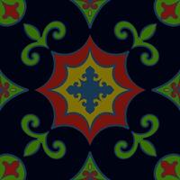 antecedentes Clásico mandala ornamento cerámicas, geométrico retro mosaico modelo vector