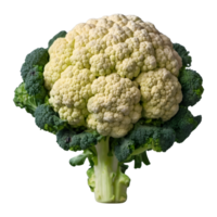 ai gegenereerd gezond voedsel concept bloemkool en romanesco broccoli Aan transparant achtergrond geïsoleerd png