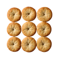 AI generated Sesame seed biscuits isolated png