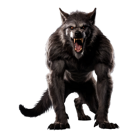 AI generated A werewolf or lycanthrope isolated on a transparent background isolated png