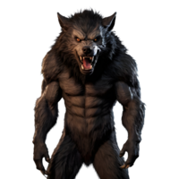AI generated A werewolf or lycanthrope isolated on a transparent background isolated png