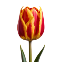AI generated Gorgeous vibrant tulips isolated png