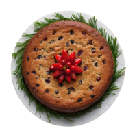 AI generated Classic christmas treat referred to as fruit cake isolated png