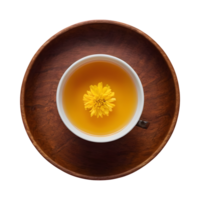 AI generated Macro shot of chrysanthemum tea isolated png