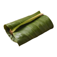 AI generated Folded banana leaf used as a food container javanese tradition in indonesia isolated png