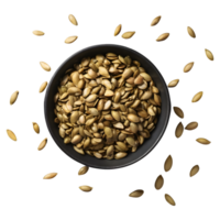 AI generated Pumpkin seeds cooked on a stove isolated png