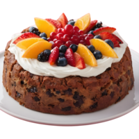 AI generated Classic christmas treat referred to as fruit cake isolated png