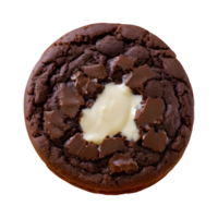 AI generated Chocolate cookies with cream filling on transparent background isolated png