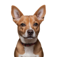 AI generated Dog isolated on transparent background with portrait png