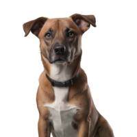 AI generated Dog isolated on transparent background with portrait png