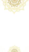 White Symphony Blank Vertical Video Background with Looping Animation Of Intricate Golden Lotus Mandala Embellishments