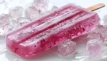 ai generado Fruta paleta de hielo aislado en blanco antecedentes con sombra foto