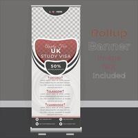 Creative Roll Up Banner, Vector x stand banner design template,