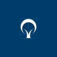 Tree Sketch logo or icon design vector