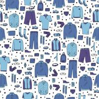 Seamless pattern of  men clothes and accessories. vector