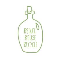 Reduce Reuse Recycle concept. Vector design.