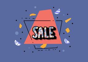 Sale banner template. Vector color illustration.