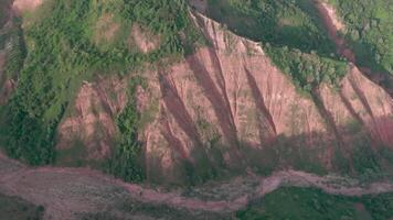 Dry river bed in a mountain gorge video