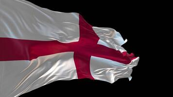 3d animering av de nationell flagga av England vinka i de vind. video