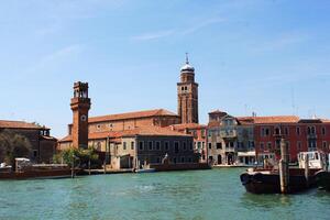 Old town of Murano island, Venice, Italy photo