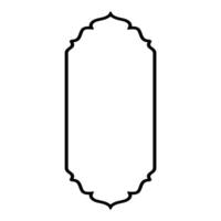 Islamic style border and frame design template vector element.