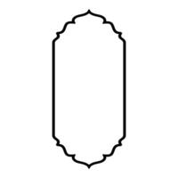 Islamic style border and frame design template vector element.