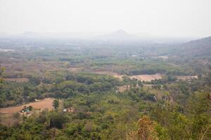 landscape view of Tham Pha Nam Thip Non-hunting Area at Roi Et province, Thailand photo