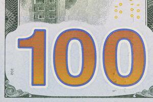 hundred dollars closeup photo