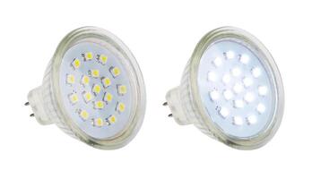 LED lamp on white photo