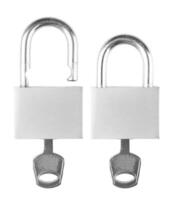 Padlock on white photo