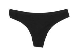 Female black thong photo