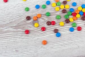 candies on wood photo