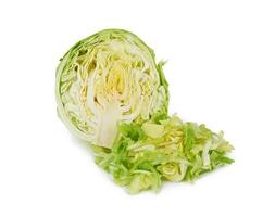 green cabbage on white photo