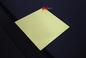 Blank card on dark background photo