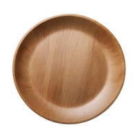 ai generato vuoto di legno piatto a partire dal superiore prospettiva contro trasparente sfondo isolato png
