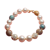 AI generated Natural stones and pearls isolated png
