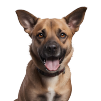 AI generated Dog isolated on transparent background with portrait png